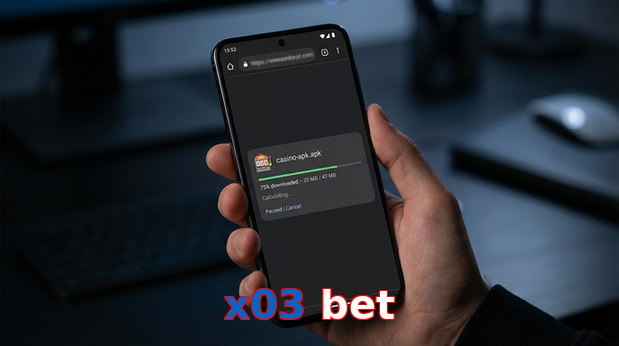 Main screen of X03 Bet apk page for PK players