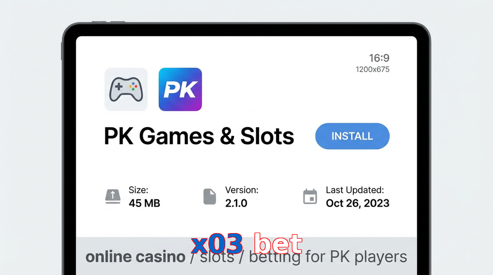 Game list for X03 Bet gameapk section